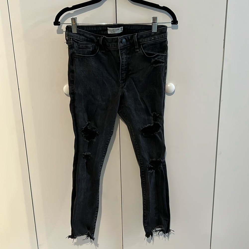 Abercrombie & Fitch, black skinny jeans. Good condition
